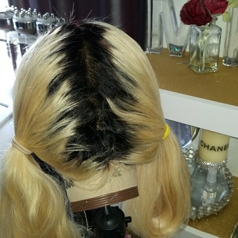 SOLD/ 100% human hair full lace rooted wig - Picture 5 of 8